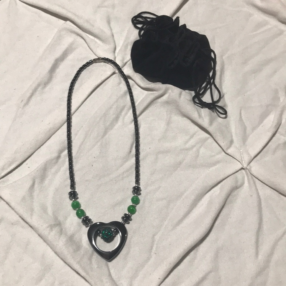 ⭐️NEW Sterling silver and green necklace